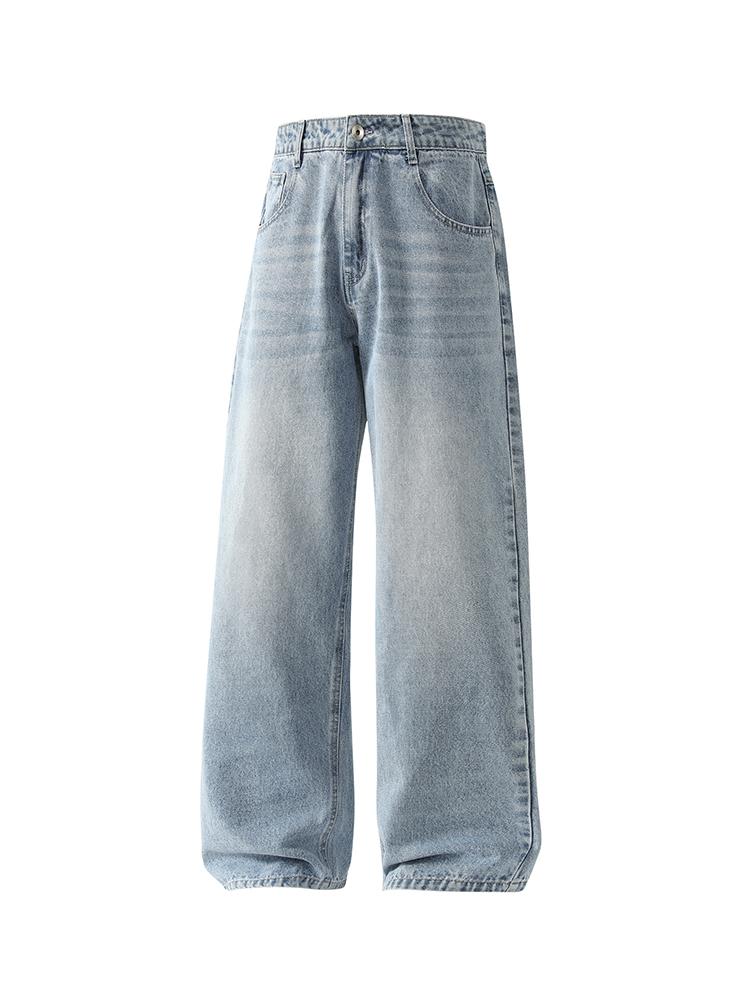 4-pack men’s jeans for autumn/winter, high cotton content, simple versatile straight-leg classic vintage jeans—men’s pants suitable for everyday commuting and casual wear.