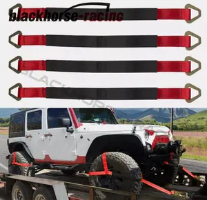4PCS 36" HD Axle Straps Race Car Hauler Tow Truck Wrecker Wheel Tie Down Strap