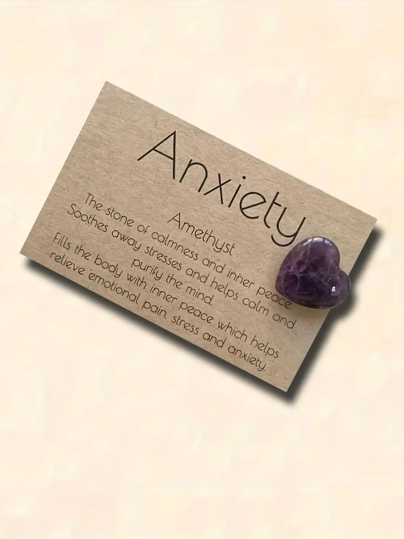 2024 New Style Heart Shaped Stone Gift, Anxiety Heart Stone Pocket Hug for Necklace Bracelet Making, Inspirational Gift for Family, Friend and Coworke