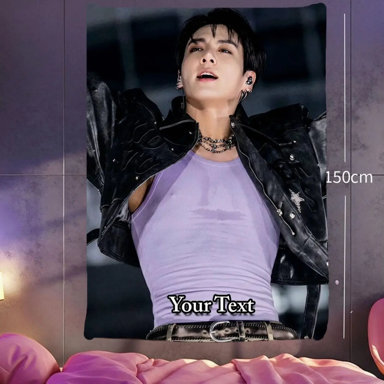 Jungkook Hanging Tapestry | Bantan Boys | Personalized Wall Art | Polyester Fabric | Ship Flag Banner