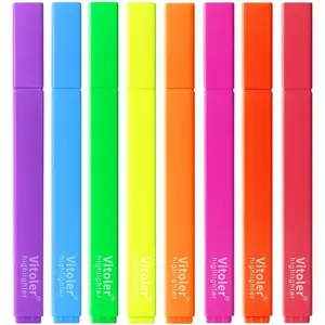 Highlighters,8 Pack Assorted Colors Highlighters,Aesthetic Soft Chisel Tip Highlighter, Journaling Highlighter for Office School Supplies