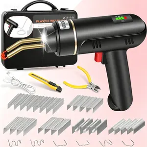 Cordless Plastic Welder Gun Kit, 200W Plastic Welding Stapler with 1200PCS Hot Staples, USB Rechargeable Auto Bumper Repair Tool, 5000mAh Battery Plastic Welder for Bumper, Crack, Dashboard Repair