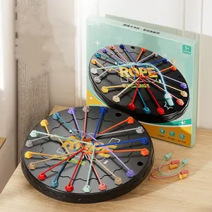 Colorful Rope Challenge Game, Plastic Puzzle with Bright Ropes, Enhances Logic & Creativity, Perfect for Family Fun, Ages 3+, Montessori Puzzles Gift