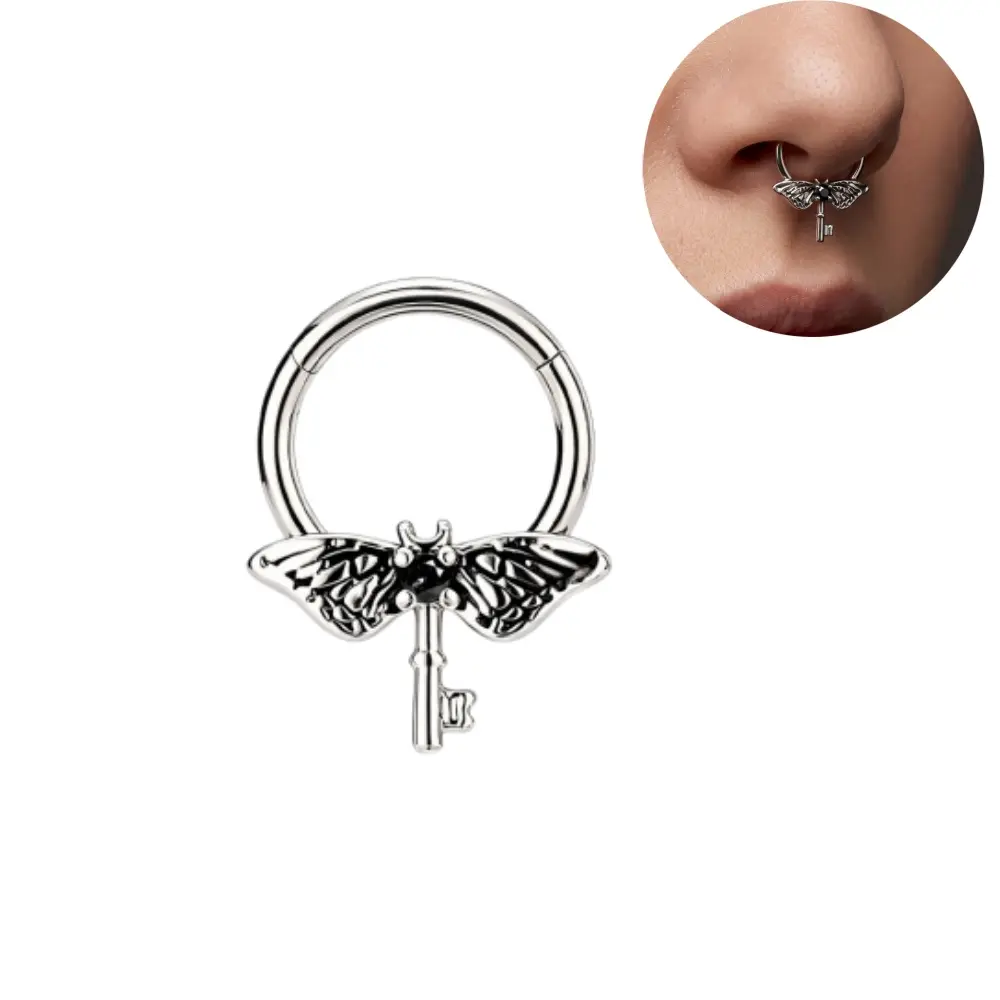 OUFER 16G Retro Dragonfly Septum Ring Septum Piercing Jewelry