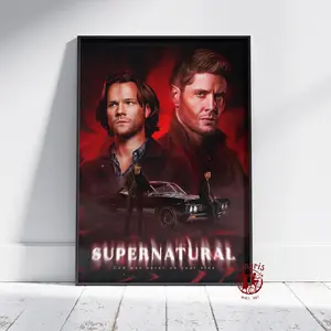 Sam Winchester Supernatural Tv Show Canvas Print - Vintage Wall Art Poster #2