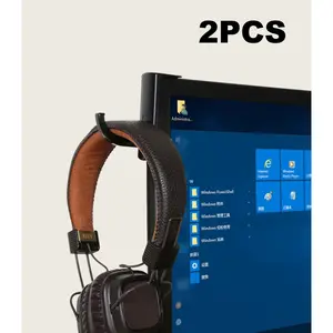 2-Pack Headphone Stand Hooks, Compatible with Computer Headphones, Monitor Screens, Desktops, Wall-Mounted Gaming Storage Rack, Headset Stand, Audio Accessory