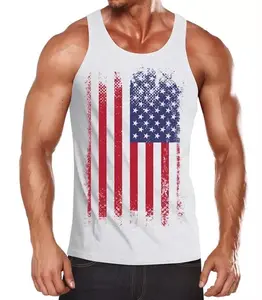 1976 USA Patriotic Tank Top, America Flag Vests Tops, Year 1776 American Celebration Menswear, Breathable Regular Clothes, Men's Sportswear For Gym Workout Running, Summer Clothes
