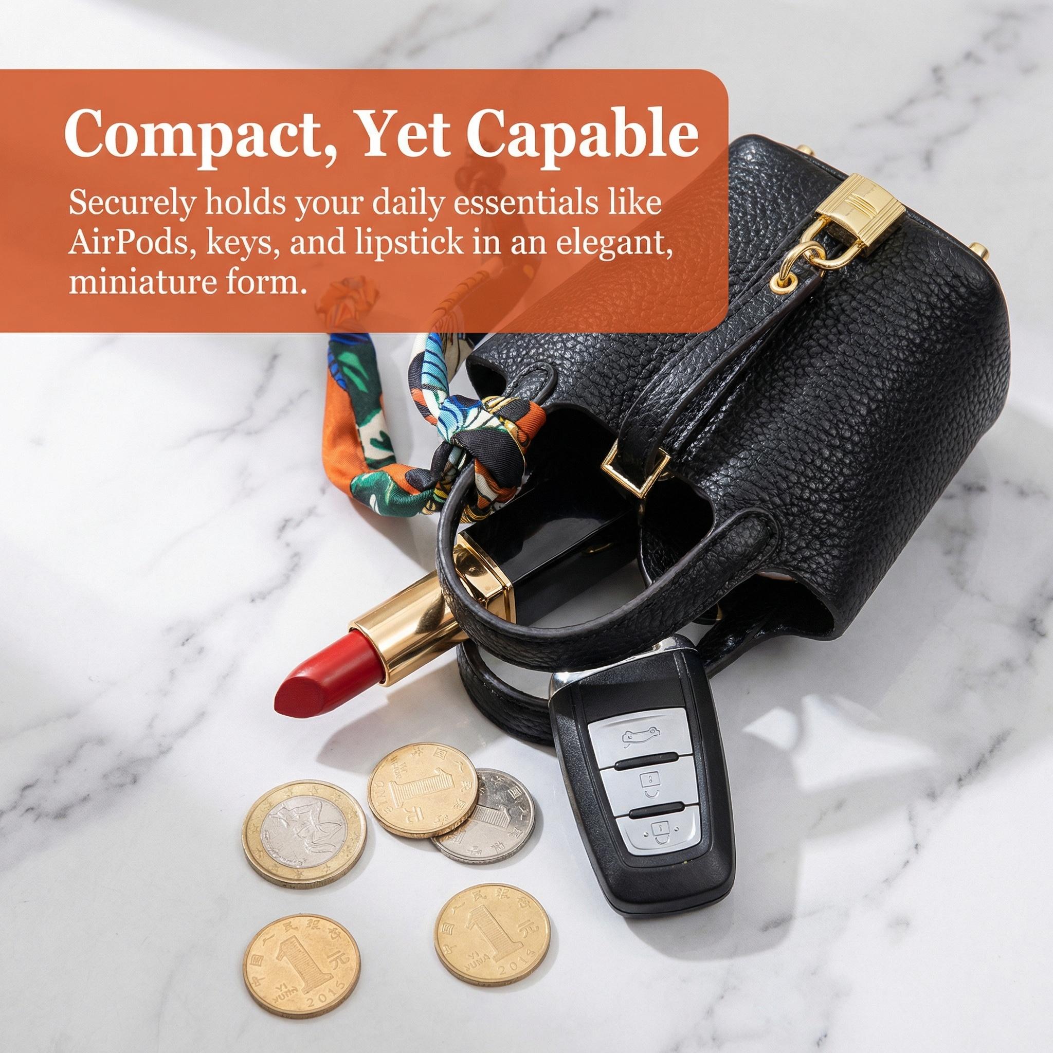 Mini Vegetable Basket Bag Pendant Keychain - High Quality Leather with Colorful Strap, Cute Car Keychain & Bag Charm Accessory