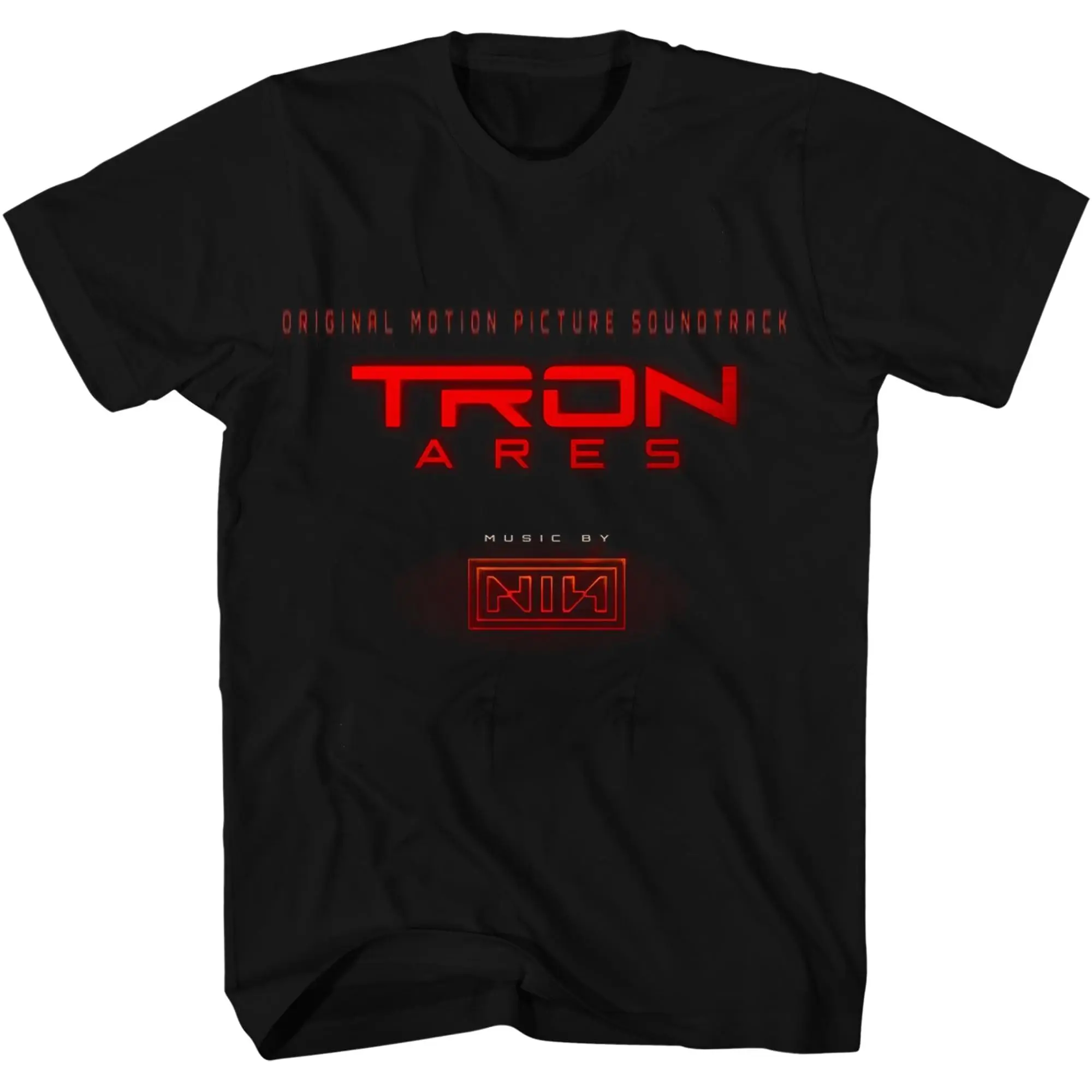 Men's Fitted Cotton Casual Streetwear Short-Sleeve Round Neck Graphic T-Shirt - 9 Inch Nails TRON Ares Original Motion Picture Soundtrack Print Top, 2xl, 4xl, 5xl, HG19311, Tshirt, Shortsleeve, Crew Neck, Menswear, All Seasons, Basic, Machine Wash, Digita