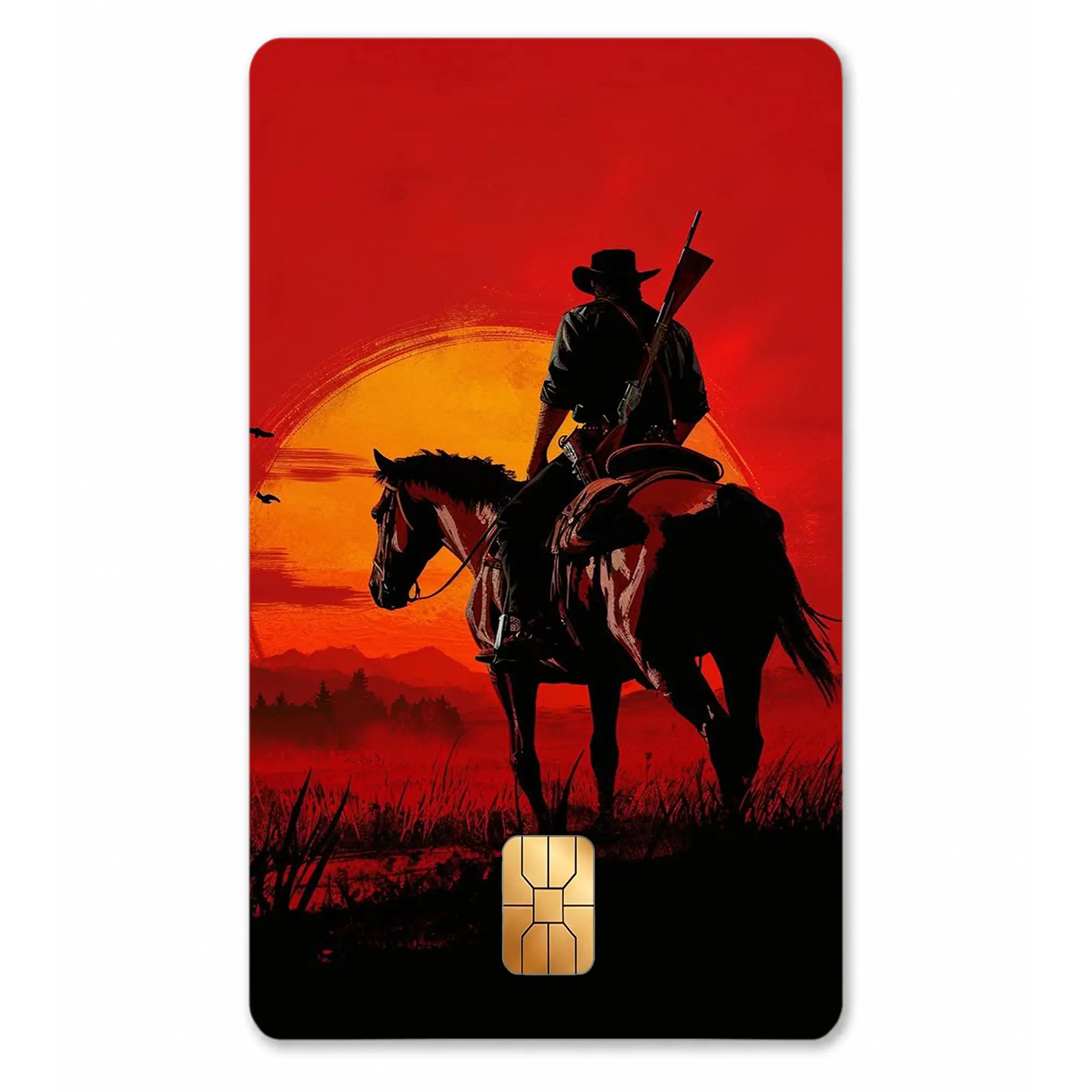 Wild West Debit Card Skin, Red Dead Redemption II Card Sticker, Cowboy Outlaw Wallet Decal, Rockstar Gaming Accessories, Gift for Western Game Fans