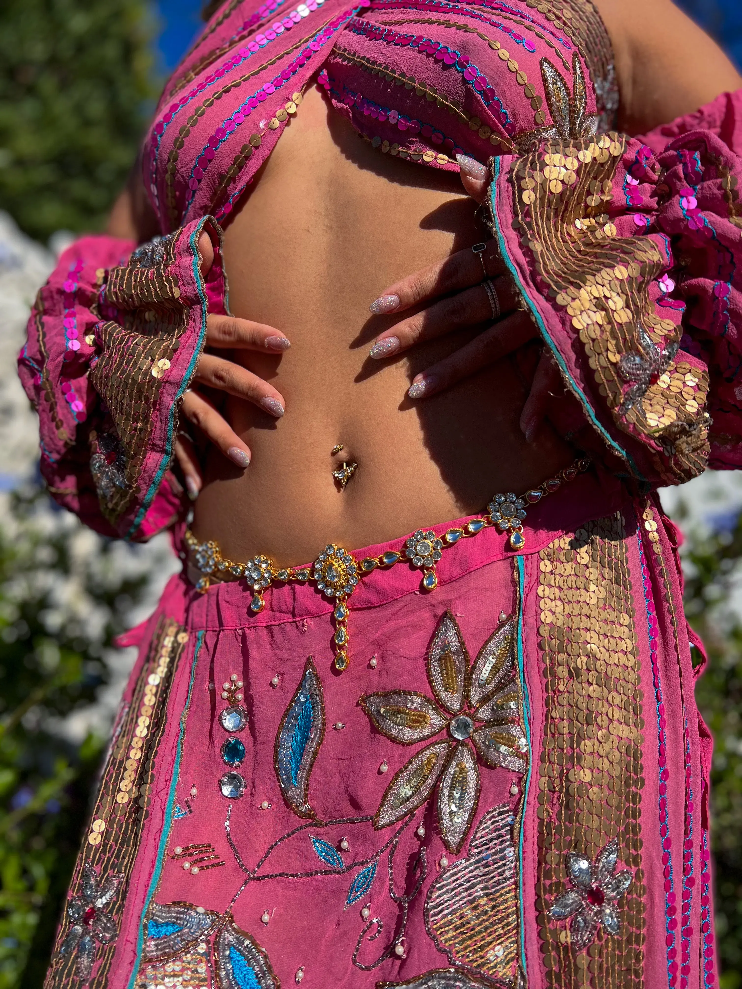 Golden Love belly chain Belt multiway necklace headpiece