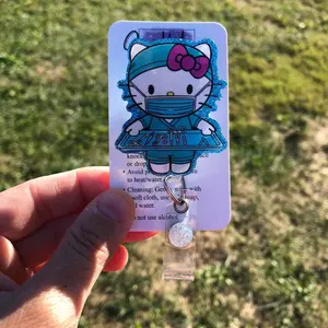 Surgical Nurse kitty, Surgical Tech badge reel, Surgical Tech kitty, HK badge reel, Nurses badge reel