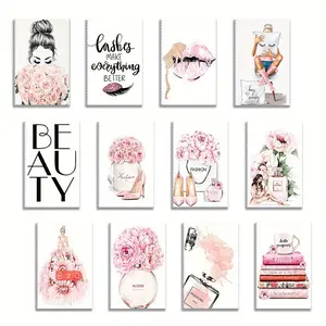 12pcs Modern Home Mini Notebooks Fun Notebooks Small Pocket Notebooks Office Gifts For School Teachers Bulk Prizes Travel Supplies 3.2x5inch