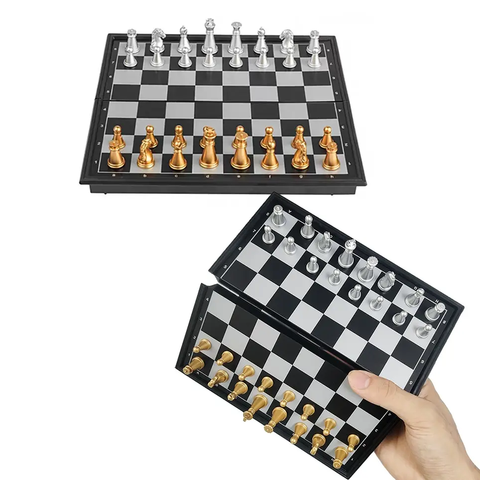 Magnetic Folding Mini Chess Set - 7.87" Portable Magnetic Chess Game, Educational Toy for Kids & Adults, Board Games
