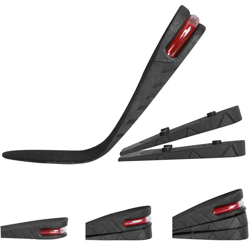 Men's Breathable Heightening Footwear Insoles - 1 Unisex Height Increase Insole, Removable Synthetic 3-Layer Air Cushion (3-7cm/1.18-2.75"), Invisible Lift, Shock Absorbing, Heel Support, All Seasons for Daily & Sports Shoes