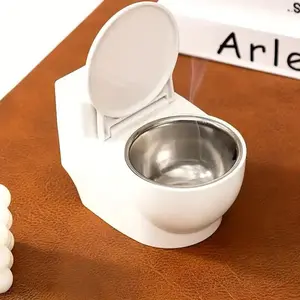 Creative Toilet Design Ashtray, Wall Mounted & Tabletop Dual Purpose Ashtray, Fashionable Ashtray with Lid for Home Living Room & Bathroom, Lighter
