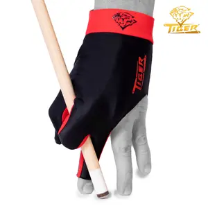 Tiger Pro Billiard Glove for Left Hand Red M