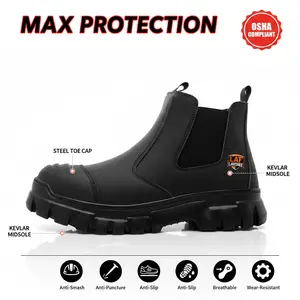 Work Shoes Lightweight Steel Toe Splash-proof Smash-proof Puncture-proof Slip-resistant Breathable - Multiple Colors Available SpringStatements