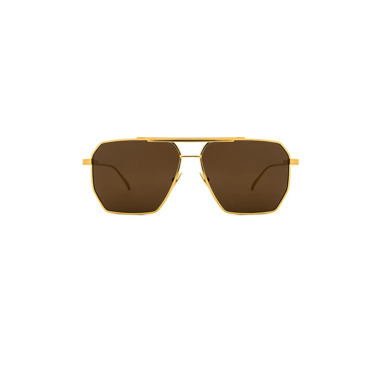 Bottega Veneta Aviator Sunglasses in Gold Bottega Veneta Aviator Sunglasses in Gold