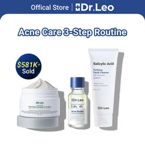 【Bundle & Save】Dr.Leo Salicylic Acid Acne Treatment Set | 24H Pimple Rescue + 15 Minutes Blackhead Removal + Pore Detox + Oil Control  |   Drying Lotion Plus + Clay Mask + Cleanser Skin Repair