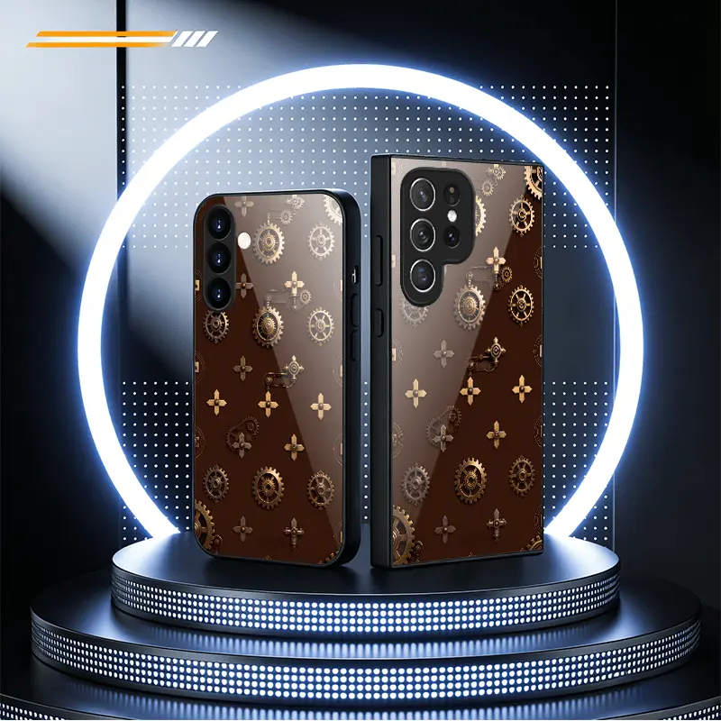 Vintage Industrial Gear Design Glass Casing TPU Cellphone Case - Waterproof Protector Cover, Durable Mobile Phone Accessory for Compatible Devices