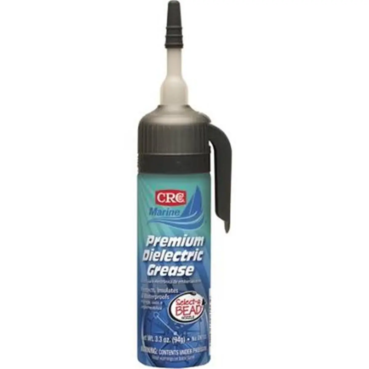 CRC Industries Marine Dielectric Grease, 3.3 oz Non-Curing Silicone Gel for Water Sports, Electrical Insulation for Adverse Weather Conditions, Voltage, Arcing, Coverage, Protecting, Delivery