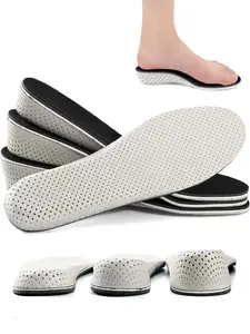 Shock-Absorbing Height-Increasing Insoles, Full-Padded Boots Inserts, Unisex Invisible Comfortable Breathable Anti-Odor Half Pads