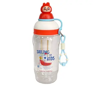 Cartoon Water Cup for Girls, High Aesthetic Portable Straw Cup Bottle, Large Capacity New Design, Perfect for Outdoor Use, Trendy Drinkware