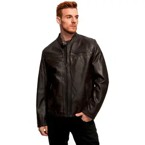 Whet Blu Men's Lamb Moto Leather Jacket