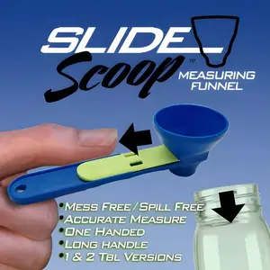 1pc Protein Powder Scoop, Measuring Spoon and Funnel, Kitchen Measuring Utensils - Spill-Proof, for Sports Drinks