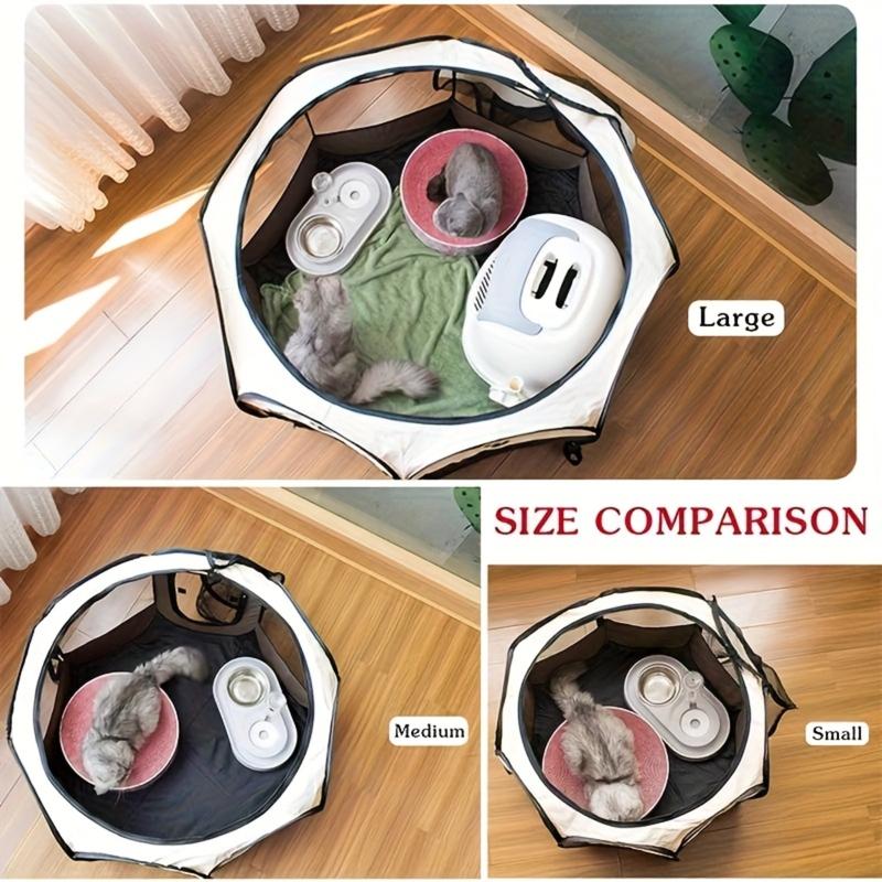 Large Indoor/Outdoor Portable Cat and Dog Puppy Cage, Easy To Store and Travel. Octagonal Pet Enclosure Pet Tent Oxford Scratch-Resistant Foldable Dog Crate Cat Whelping Dog Bed Cat Bed, Suitable for Travel and Camping Use