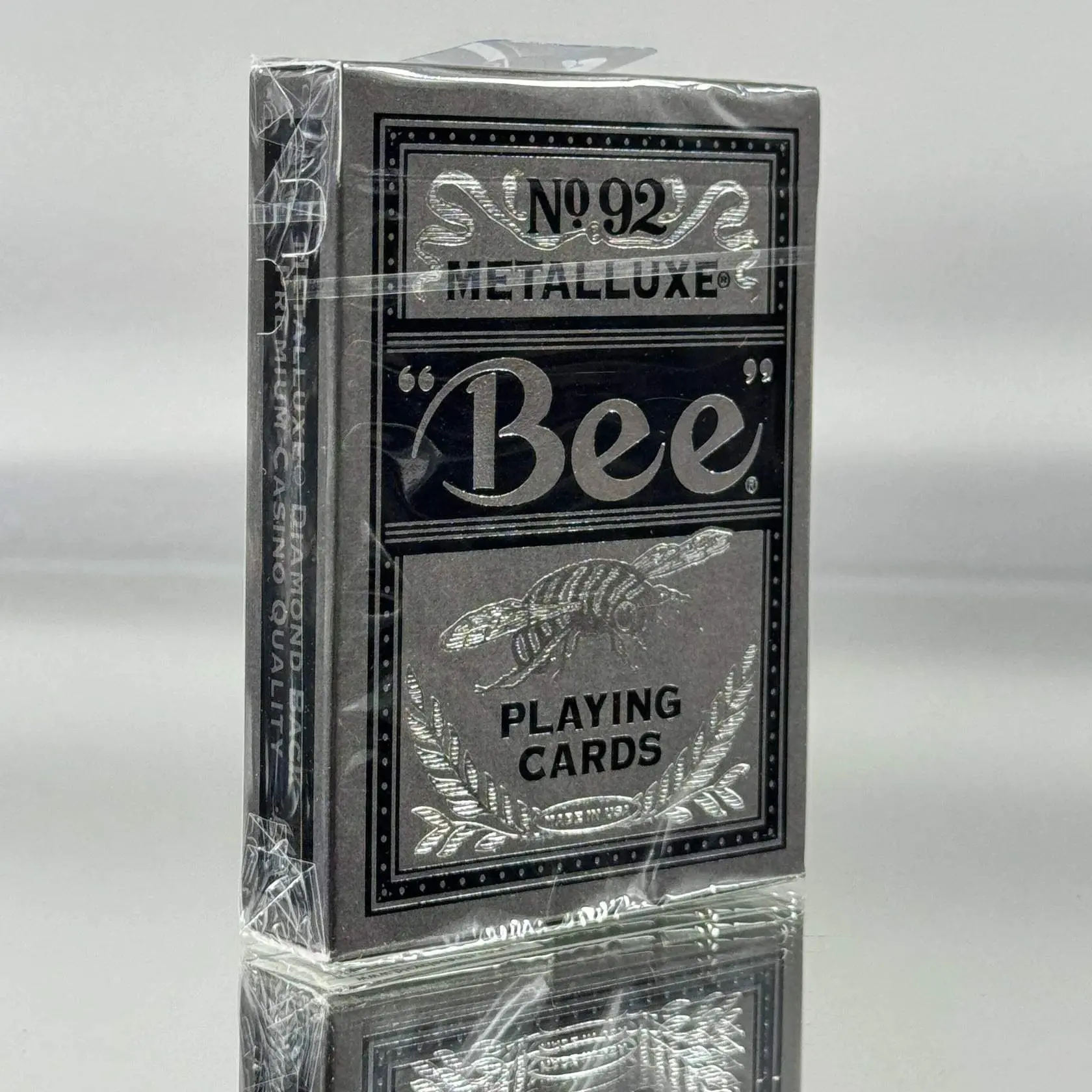 Bee Silver Metallic Foil Playing Cards - Limited Collectors Edition (2,800 Decks) - Suitable for Ages Above 12