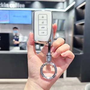 ACEBOY For Lexus Key Fob Cover With Keychain Soft TPU 360 Degree Protection Key Shell Case For 2013-2017 RX ES GS LS NX RS GX LX RC LC Smart