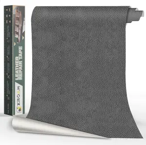 Leather Repair Tape, 16x40 inch Leather Patches for Furniture, Self Adhesive Leather Repair Patch for Sofas, Couches, Leather Covers, Seats, Chairs, Vinyl Repair Tape Retro Dark Gray