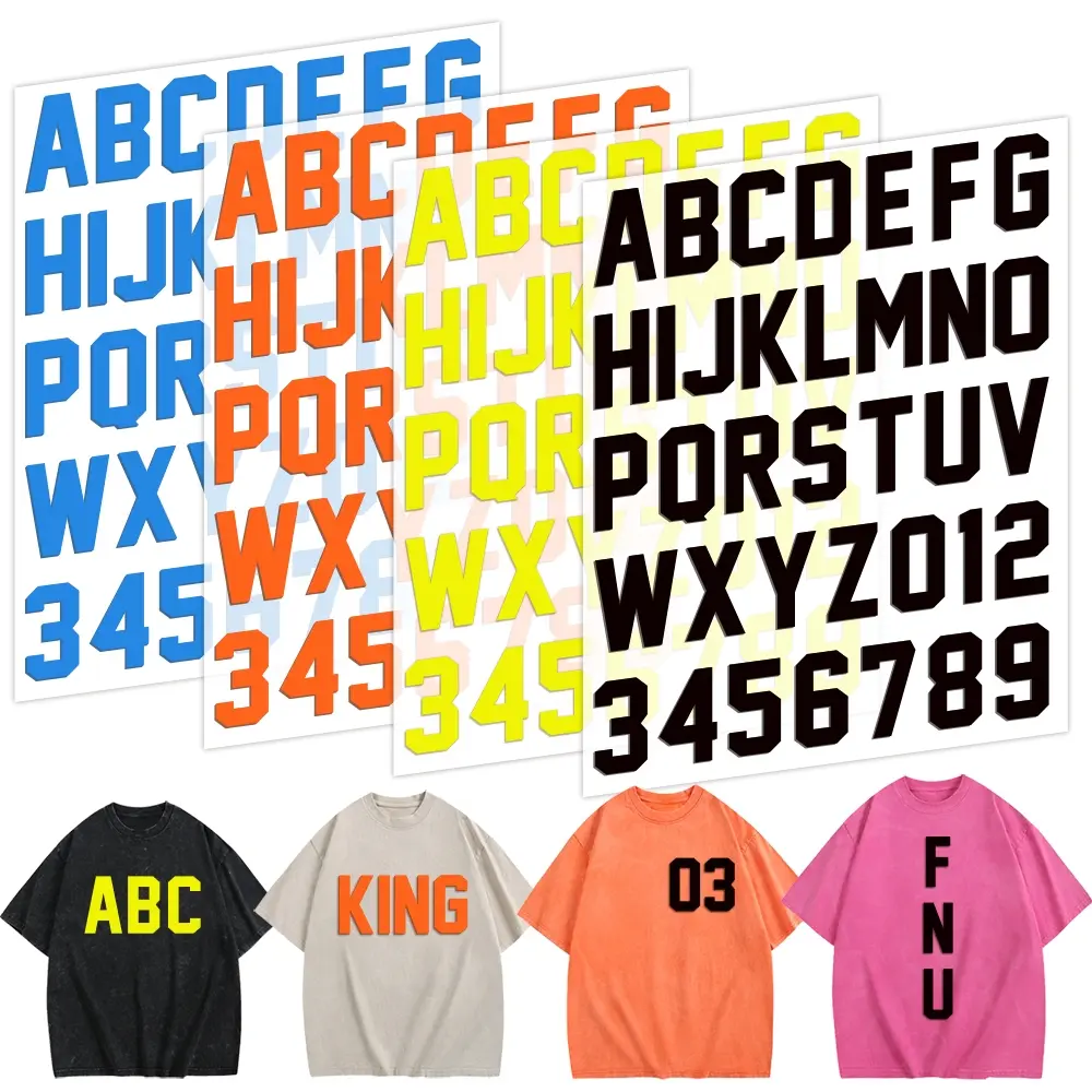 Thick Letter Heat Transfer Stickers for Clothing, Vinyl Iron-On Decals for T-Shirts Jeans Hoodies Bags, DIY Material Customizable Fashion Accessories Crafts, Diy Crafts Supplies