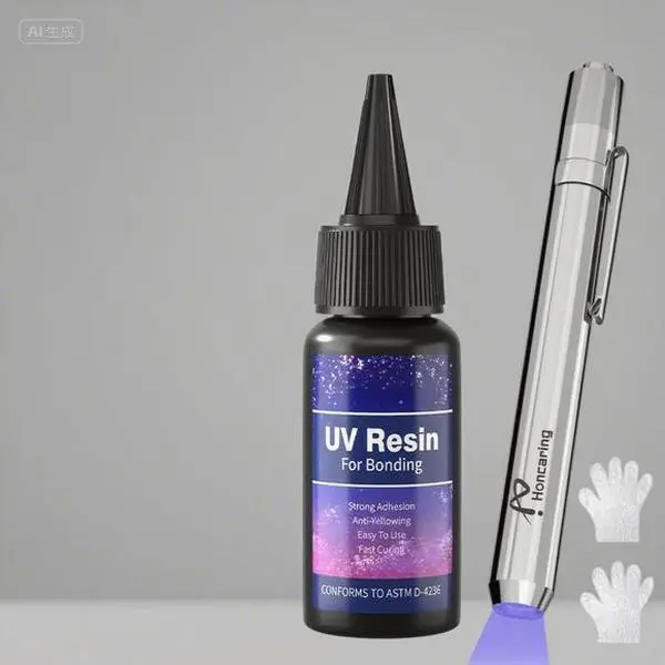 Fast-Curing Clear Adhesive Kit, Beginner-Friendly UV Resin for Crafts & Repairs, 30g/1oz Quick-Bonding Glue with Penlight, Versatile for Plastic Glass Acrylic Fixing, Reusable & Easy-to-Use Solution heavy duty double-sided nano tape furniture repair caulk