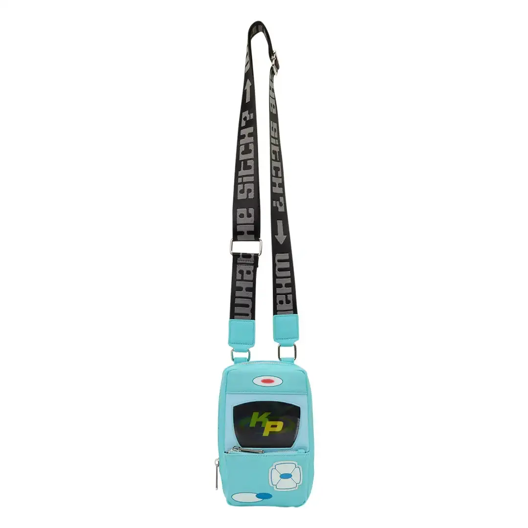 Women's Disney Kim Possible Kimmunicator Lenticular Faux Leather Compact Crossbody Sling Bag - Casual Wear, Adjustable Strap, Jacquard Print Fashion Accessory for Daily Use, Adjustable Strap Purse