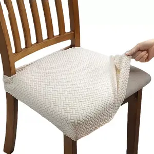 Waterproof Stretch Dining Chair Covers, Soft Jacquard Woven Chair Slipcovers, Removable Washable Protector Cover for Home Kitchen Living Room Hotel Decor