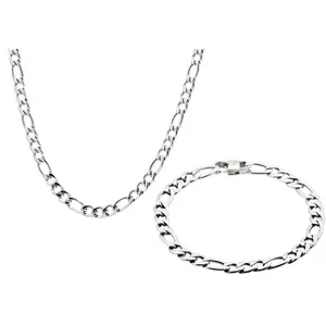 Figaro Link Set – Stainless Steel Necklace & Bracelet