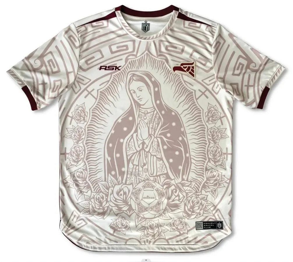 [TREND 2026] - Mexico Graphic Soccer Jersey Shirt, Cream Short Sleeve Athletic Top with Rose Pattern Design for Men