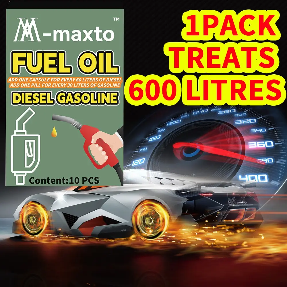 10Pcs Car Gasoline Fuel Additive Deep Clean Engine Oil Circuit Remove Carbon Deposits Boost Power Save Fuel Reduce Noise Protect Engine