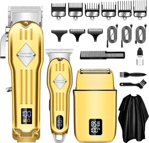 Professional Hair Clippers and Trimmer Set for Men, Beard Trimmer & Foil Shaver Kit, Cordless Mens Clippers and Grooming Kit for Hair Cutting, Beard Styling, Home, Barber
