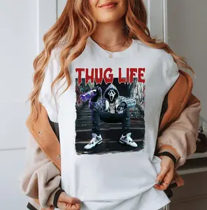 Halloween Ghost Face THUG LIFE Shirt, Gift for him and her