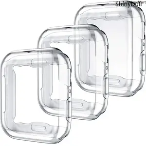 3-Pack Durable Smart Watch TPU Case with Full-Cover Anti-Drop Screen Protector, Wearable Accessories for 38-49mm Apple Watch