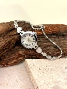 Women's Elegant Heart Shaped Quartz Watch & Bracelet, Fashion Watch for Party, Daily Clothing Decor, Trendy All-match & Exquisite Watch for Birthday Gift