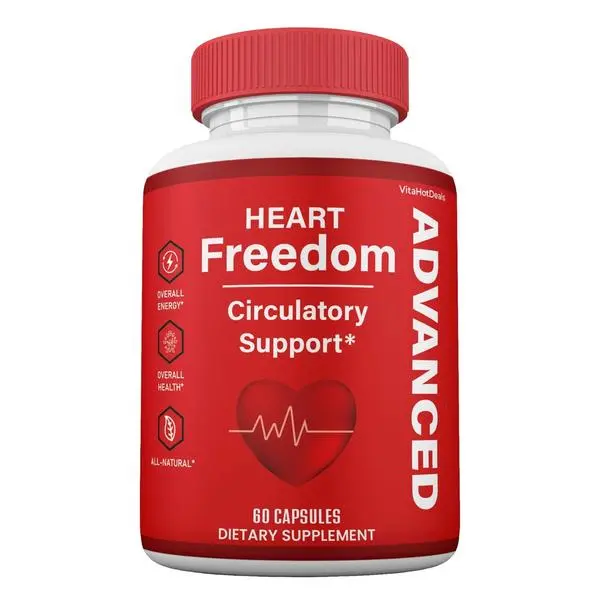 Heart Freedom Dietary Supplement Capsules - Natural Blend Vitamins, Circulatory Aid for Circulation & Blood Support (1 Pack)