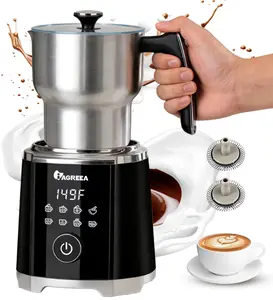 IAGREEA Electric Milk Frother and Steamer, 20.3oz Large Capacity, 8-in-1 Automatic Hot & Cold Foam, Detachable Frother Maker Machine for Latte, Cappuccinos, Dishwasher Safe