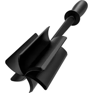 Professional Heat Resistant Ground Beef/Hamburger/Potato Masher | Nylon Ground Beef Chopper Tool | Hambuger Smasher Safe for Non-Stick Cookware (black)
