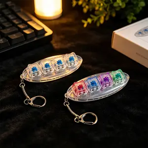 2026 New Boat Shaped Keyboard Fidget Toy, Fidget Clicker Keyboard Fidget Keychain, Button Fidget Gifts for Adults to Relieve Stress and Pass Time