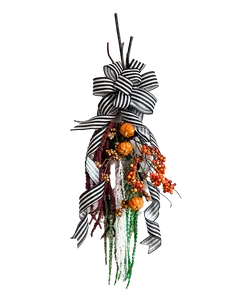 Haunted Holiday Swag, Summerween, fall decor, halloween, pumpkin king, Haunted Mansion, Jack Skellington, pumpkins, fall wreath halloween decor, Spooky